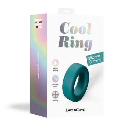 Love to Love COOL RING Klassieke Siliconen Cockring - blauwgroen-Erotiekvoordeel.nl