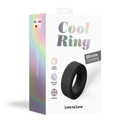 Love to Love COOL RING Klassieke Siliconen Cockring - zwart-Erotiekvoordeel.nl