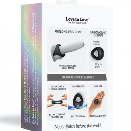 Love to Love Flexibele Cockring FLUX RING - zwart - Erotiekvoordeel.nl