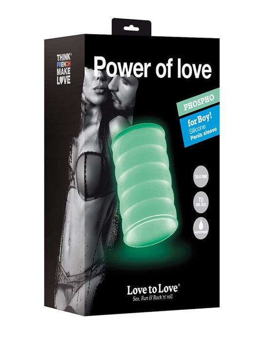 Love to Love Glow in the Dark Penis Sleeve Power of love - Erotiekvoordeel.nl
