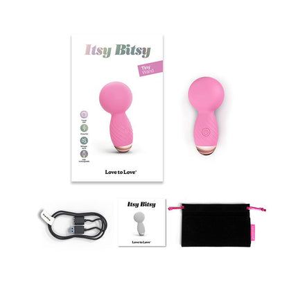 Love to Love - Itsy Bitsy - Mini Wand Vibrator - Roze-Erotiekvoordeel.nl