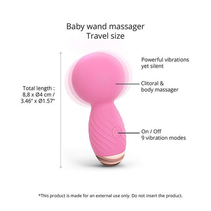 Love to Love - Itsy Bitsy - Mini Wand Vibrator - Roze-Erotiekvoordeel.nl