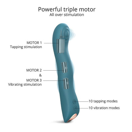 Love to Love P-spot & G-spot Vibrator SWAP met tapping functie - blauw-Erotiekvoordeel.nl