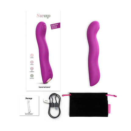 Love to Love P-spot & G-spot Vibrator SWAP met tapping functie - dieproze-Erotiekvoordeel.nl