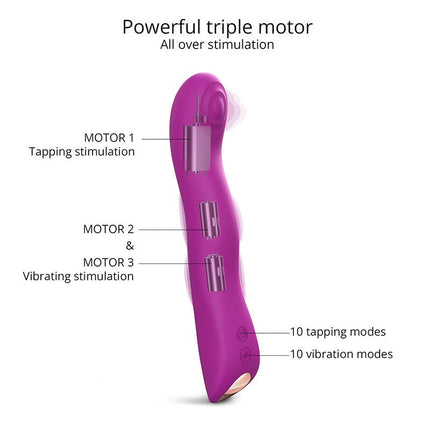 Love to Love P-spot & G-spot Vibrator SWAP met tapping functie - dieproze-Erotiekvoordeel.nl