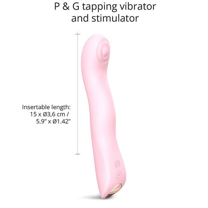 Love to Love P-spot & G-spot Vibrator SWAP met tapping functie - lichtroze-Erotiekvoordeel.nl