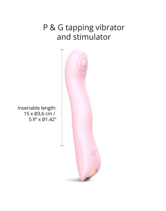 Love to Love P-spot & G-spot Vibrator SWAP met tapping functie - lichtroze-Erotiekvoordeel.nl