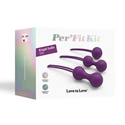 Love to Love Per'fit Kit Kegel Balletjes Bekkenbodem Training - paars-Erotiekvoordeel.nl