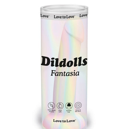 Love to Love Siliconen Dildo FANTASIA - glow-in-the-dark pastel-Erotiekvoordeel.nl
