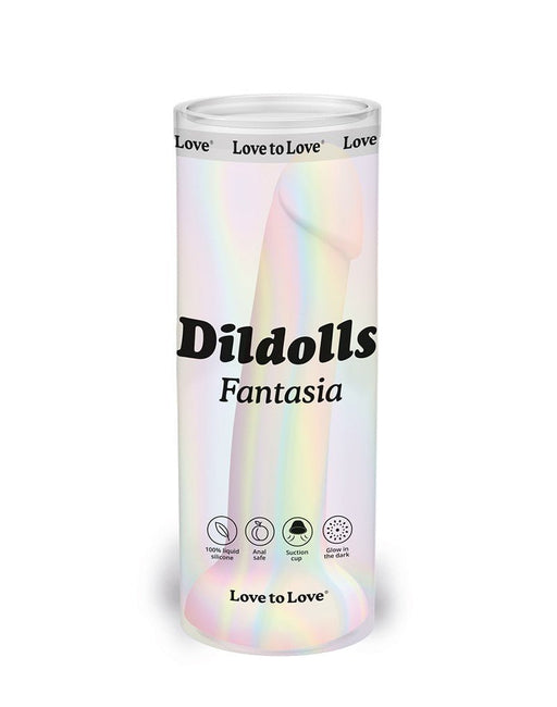 Love to Love Siliconen Dildo FANTASIA - glow-in-the-dark pastel-Erotiekvoordeel.nl