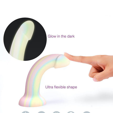 Love to Love Siliconen Dildo FANTASIA - glow-in-the-dark pastel-Erotiekvoordeel.nl