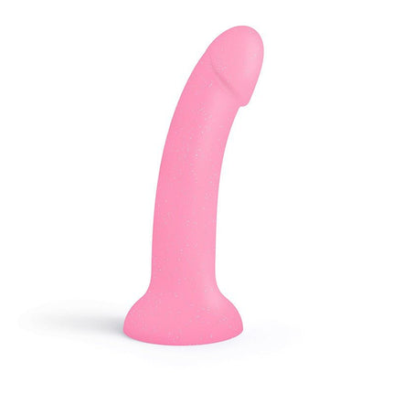 Love to Love Siliconen Dildo GLITZY - roze glitters-Erotiekvoordeel.nl
