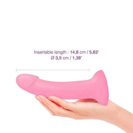 Love to Love Siliconen Dildo GLITZY - roze glitters-Erotiekvoordeel.nl