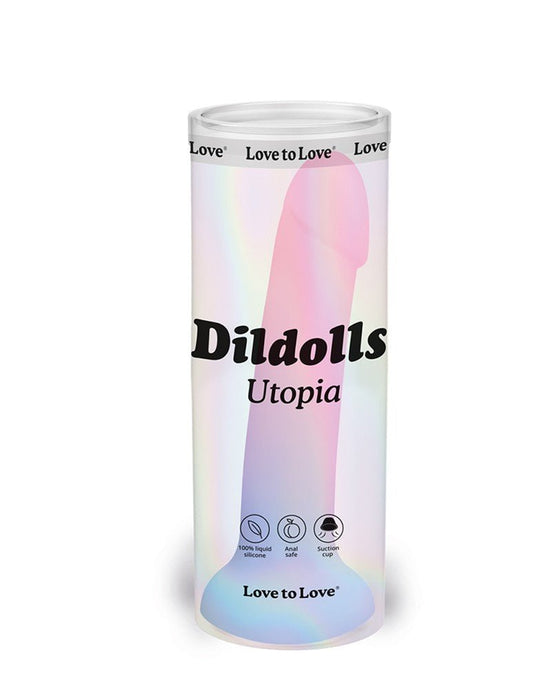Love to Love Siliconen Dildo UTOPIA - ombre pastel roze/pastel blauw-Erotiekvoordeel.nl