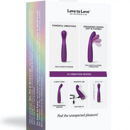 Love to Love Vibrating Feel Me G-Spot Vibrator - paars - Erotiekvoordeel.nl