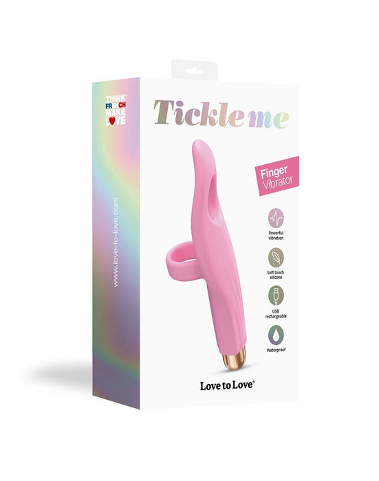 Love to Love Vibrating Tickle Me Vinger Vibrator - roze - Erotiekvoordeel.nl