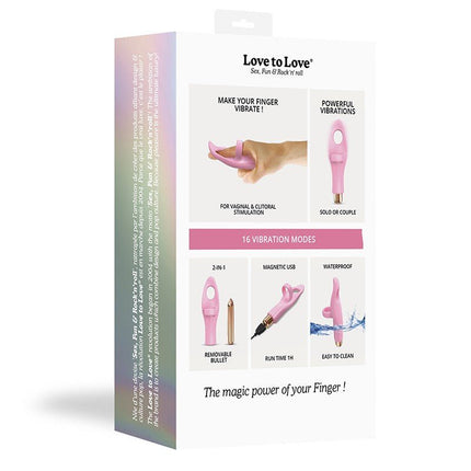 Love to Love Vibrating Tickle Me Vinger Vibrator - roze - Erotiekvoordeel.nl