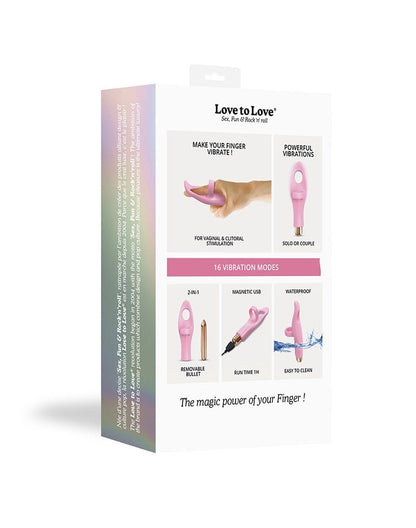 Love to Love Vibrating Tickle Me Vinger Vibrator - roze - Erotiekvoordeel.nl