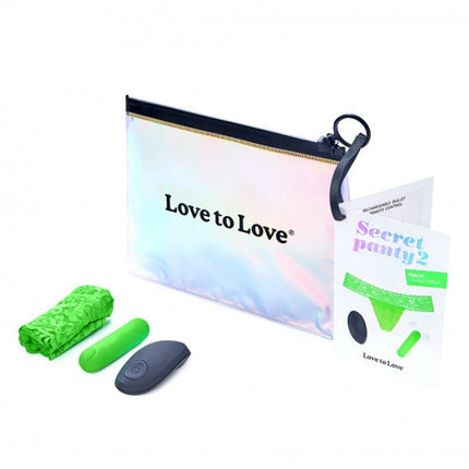 Love to Love Vibrerend Slipje SECRET PANTY 2 - groen - Erotiekvoordeel.nl