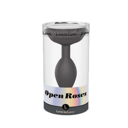 Love to love Open Roos Buttplug - maat L - zwart-Erotiekvoordeel.nl
