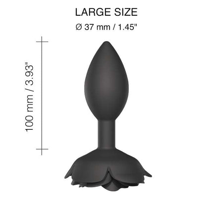 Love to love Open Roos Buttplug - maat L - zwart-Erotiekvoordeel.nl