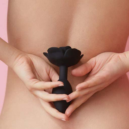 Love to love Open Roos Buttplug - maat L - zwart-Erotiekvoordeel.nl