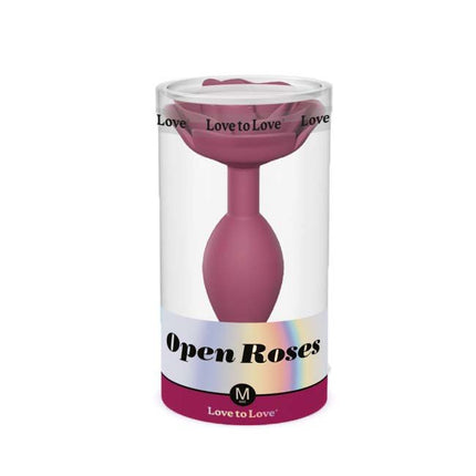 Love to love Open Roos Buttplug - maat M - rood-Erotiekvoordeel.nl
