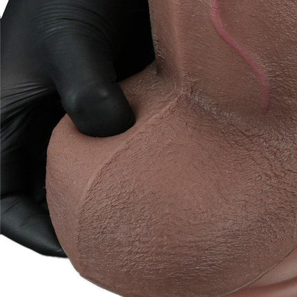 LoveToy - Dildo - Dubbellaagse Siliconen Dildo XXL - Lengte 31 cm - Diameter 7.6 cm - Bruin-Erotiekvoordeel.nl