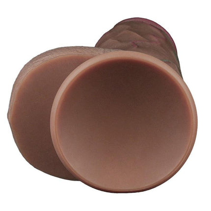 LoveToy - Dildo - Dubbellaagse Siliconen Dildo XXL - Lengte 31 cm - Diameter 7.6 cm - Bruin-Erotiekvoordeel.nl