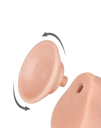 LoveToy - Dildo - Glijdende huid Dildo - Dubbellaagse Dildo - Lengte 18.3 cm - Diameter 3.5 cm - Lichte Huidskleur-Erotiekvoordeel.nl
