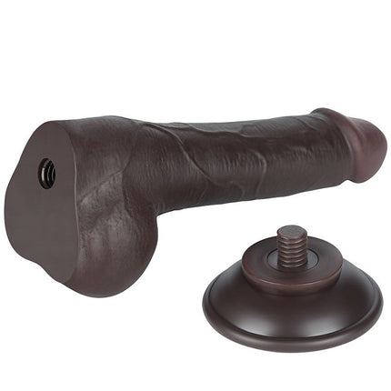 LoveToy - Dildo Met Sliding Skin Technologie - 19,5 cm x Ø 3,6 cm - Zwart-Erotiekvoordeel.nl