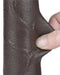LoveToy - Dildo Met Sliding Skin Technologie - 20 cm x Ø 4 cm - Zwart-Erotiekvoordeel.nl