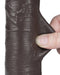 LoveToy - Dildo Met Sliding Skin Technologie - 20,8 cm x Ø 4 cm - Zwart-Erotiekvoordeel.nl