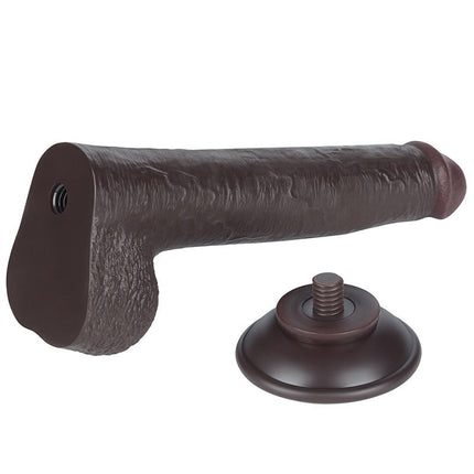 LoveToy - Dildo Met Sliding Skin Technologie - 22 cm x Ø 3,7 cm - Zwart-Erotiekvoordeel.nl