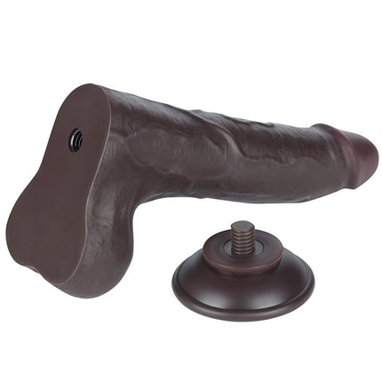 LoveToy - Dildo Met Sliding Skin Technologie - 22 cm x Ø 4,3 cm - Zwart-Erotiekvoordeel.nl