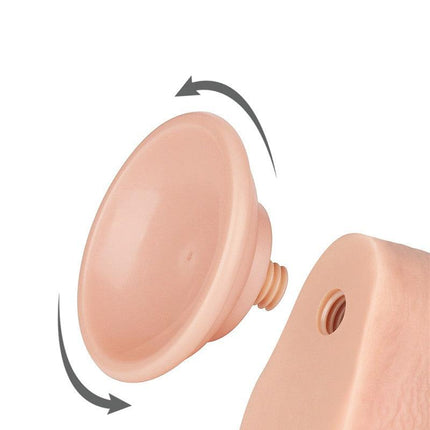 LoveToy - Dildo - Schuifhuid dildo - Lengte 22 cm - Diameter Ø 3.7 cm - Lichte Huidskleur-Erotiekvoordeel.nl