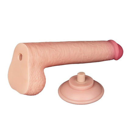 LoveToy - Dildo - Schuifhuid dildo - Lengte 22 cm - Diameter Ø 3.7 cm - Lichte Huidskleur-Erotiekvoordeel.nl
