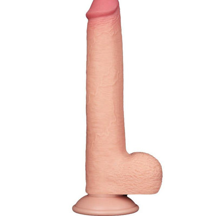 LoveToy - Dildo - Schuifhuid dildo - Lengte 22 cm - Diameter Ø 3.7 cm - Lichte Huidskleur-Erotiekvoordeel.nl
