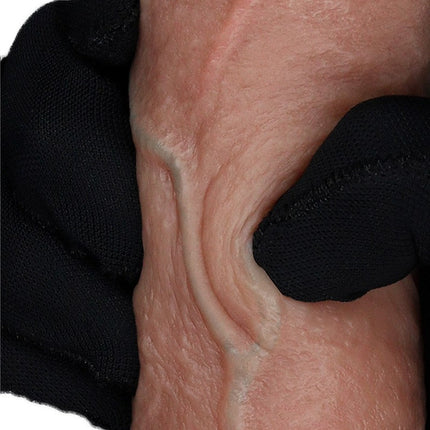 LoveToy - Dubbellaags Siliconen Dildo - 19,5 cm x Ø 3,7 cm - Bruin-Erotiekvoordeel.nl