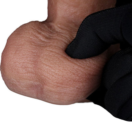 LoveToy - Dubbellaags Siliconen Dildo - 19,5 cm x Ø 3,7 cm - Bruin-Erotiekvoordeel.nl