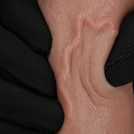 LoveToy - Dubbellaags Siliconen Dildo - 20,5 cm x Ø 4 cm - Bruin-Erotiekvoordeel.nl