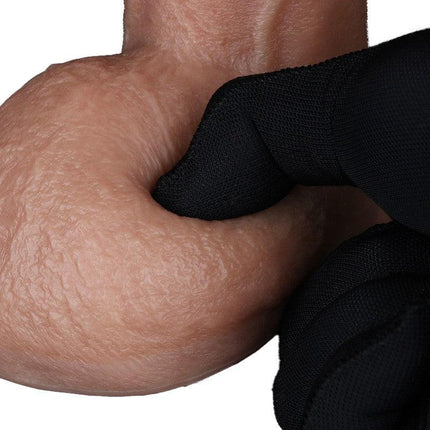 LoveToy - Dubbellaags Siliconen Dildo - 23,5 cm x Ø 4,3 cm - Bruin-Erotiekvoordeel.nl