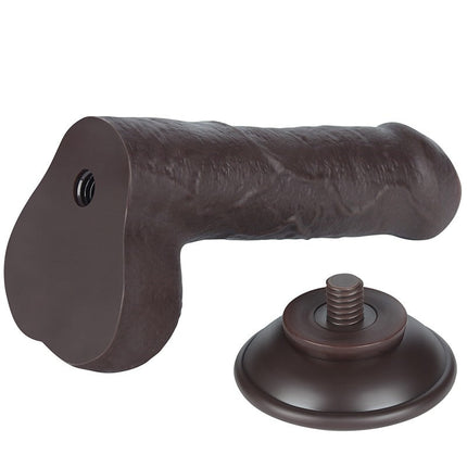 LoveToy - Glijdende Huid Dildo - 18,3 cm x Ø 3,5 cm - Zwart-Erotiekvoordeel.nl