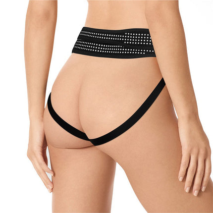 LoveToy - Strap-on Harnas - Verstelbaar Easy Strap-on Harnas - Zonder Dildo - Zwart & Wit-Erotiekvoordeel.nl