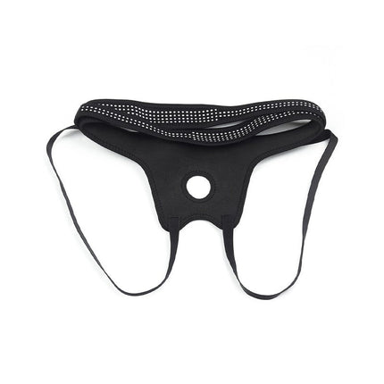 LoveToy - Strap-on Harnas - Verstelbaar Easy Strap-on Harnas - Zonder Dildo - Zwart & Wit-Erotiekvoordeel.nl