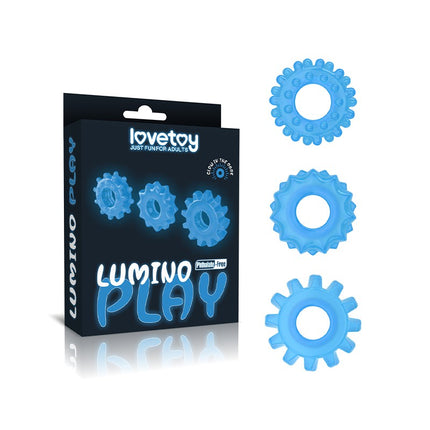 Lovetoy Cockringen Set 3-delig LUMINO PLAY - glow in the dark-Erotiekvoordeel.nl