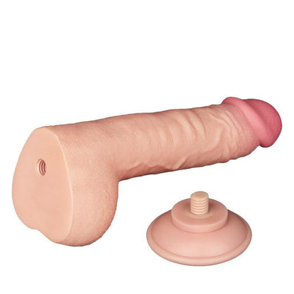 Lovetoy - Dildo - Glijdende Huid Dildo - Lengte 24 cm Diameter Ø 4.3 cm) - Lichte Huidskleur-Erotiekvoordeel.nl