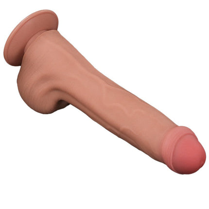 Lovetoy - Dildo -Sliding Skin Dildo - Lengte 29 cm - Lichte Huidskleur-Erotiekvoordeel.nl