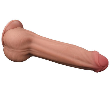Lovetoy - Dildo -Sliding Skin Dildo - Lengte 29 cm - Lichte Huidskleur-Erotiekvoordeel.nl