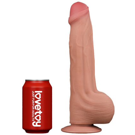 Lovetoy - Dildo -Sliding Skin Dildo - Lengte 29 cm - Lichte Huidskleur-Erotiekvoordeel.nl